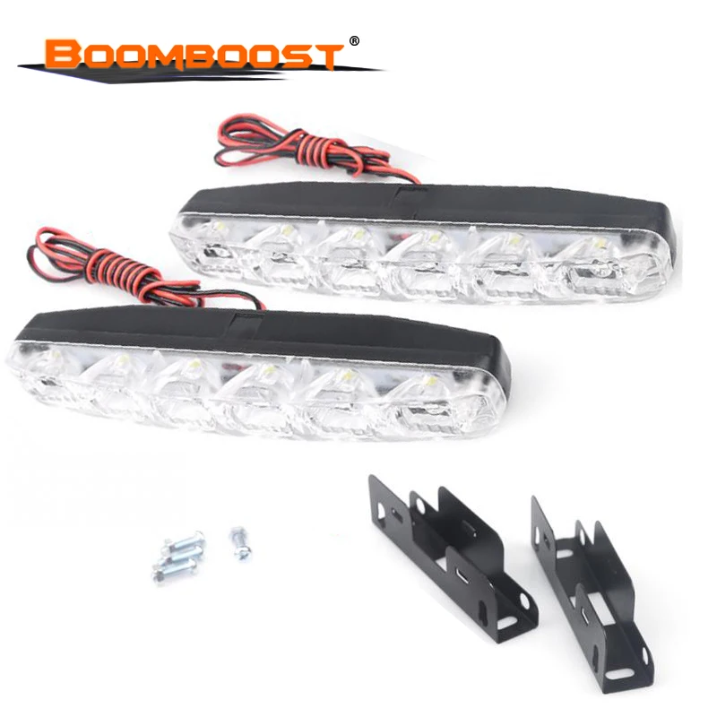new auto parts 6000K car harpoon fog light 2 piece 12V lamp LED Car-syling Super Bright running | Автомобили и мотоциклы