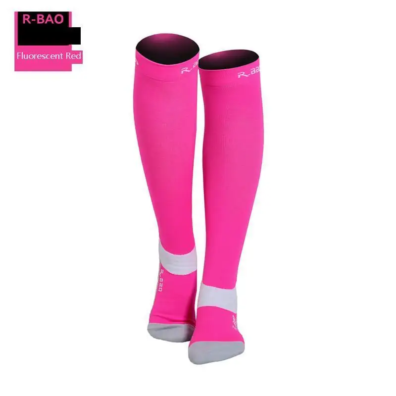 R-BAO Professional Men Women Sports Cycling Socks Compression Socks Running Marathon Hiking Long Socks Autumn Winter Leg Warm