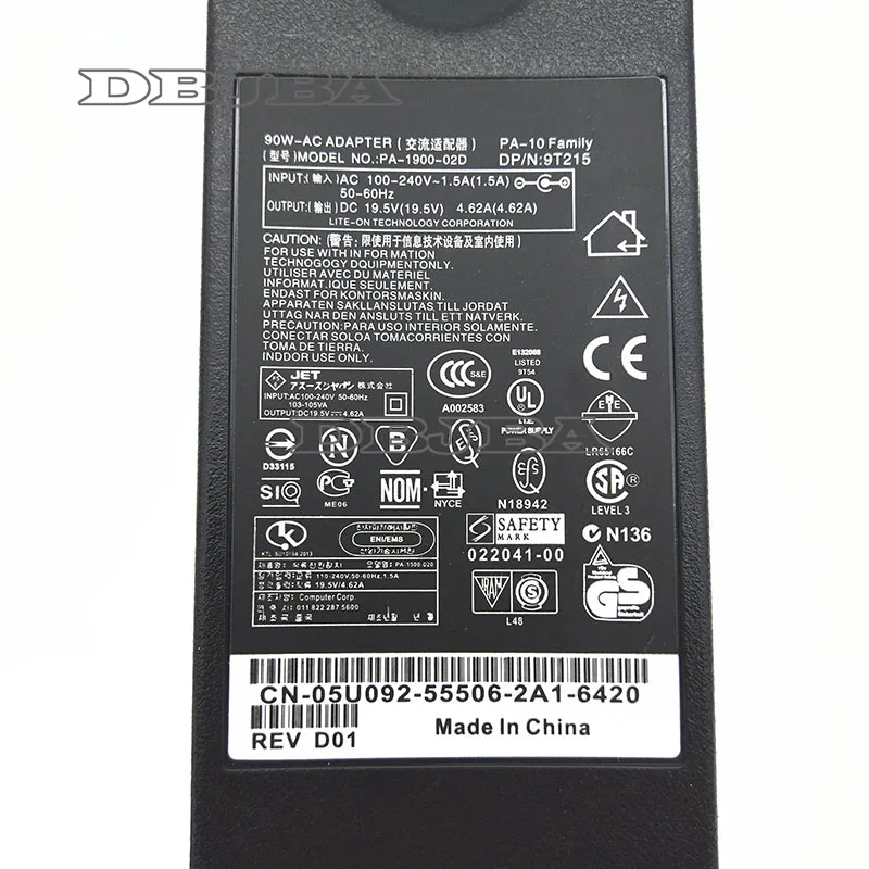 19 5 V 4.62A AC адаптер питания для Dell Latitude E6540 E7240 E7250 E7440 E7450 зарядное устройство