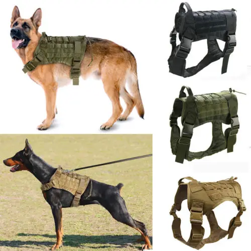 Полиция K9 тактическая тренировочная собачья шлейка Военная Регулируемая