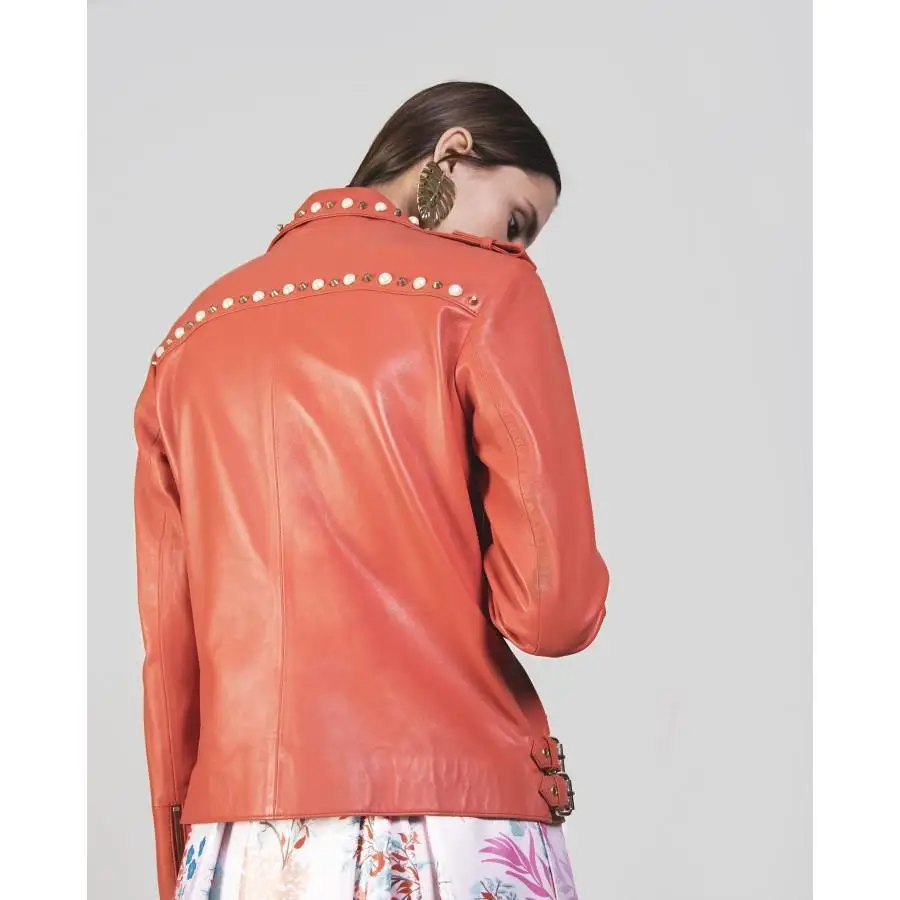CUPLE WOMAN POLICARBONATO JACKETS PERFECT красный с жемчугом и тахасом|Женские куртки| |