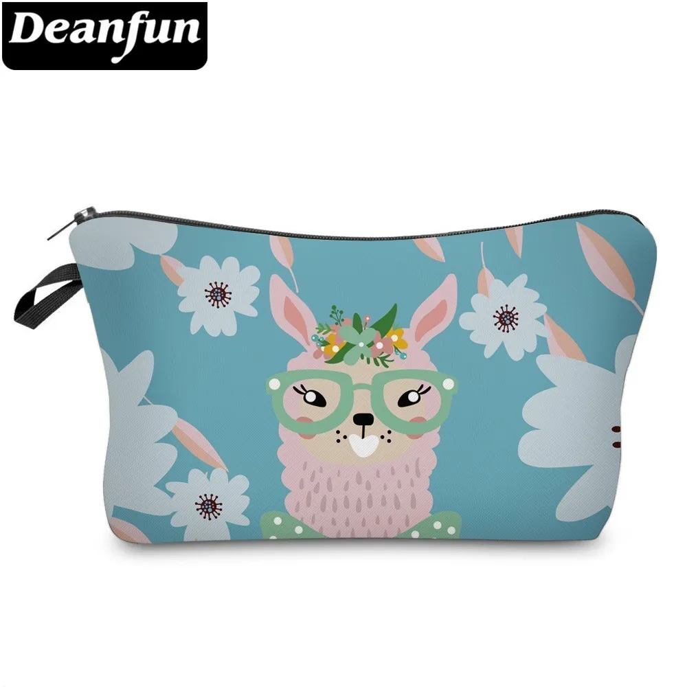 

Deanfun Printing Llama Cosmetic Bag Waterproof Makeup Bags Flowers Cosmetics Pouchs Women Travel Organizer 51426