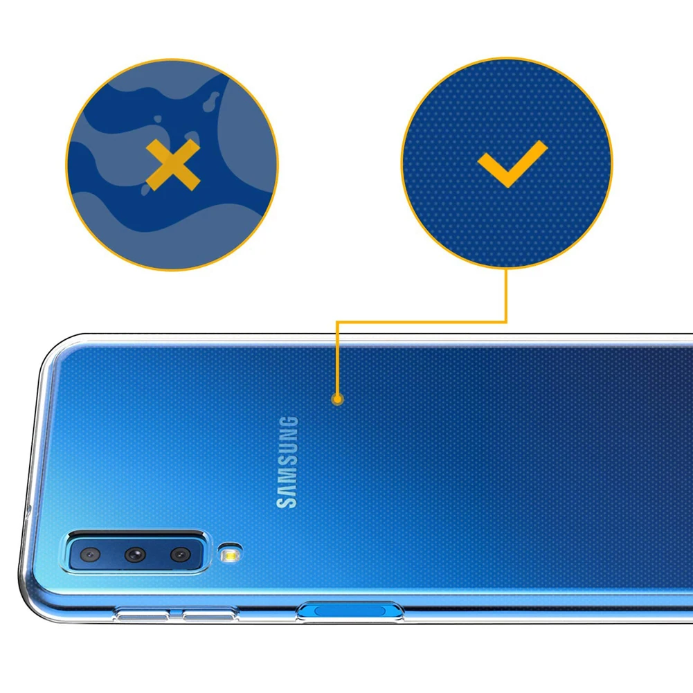 Прозрачные силиконовые противоударные Чехлы для Samsung Galaxy A7 2018 A750 ультратонкий