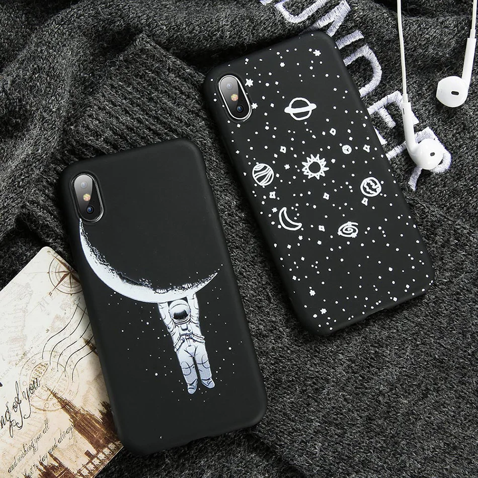 KISSCASE Star Night Cat Phone Case For iPhone 6 6S 7 8 plus 5 5s SE Cute Soft Cover X XS MAX XR Shockproof Capa |