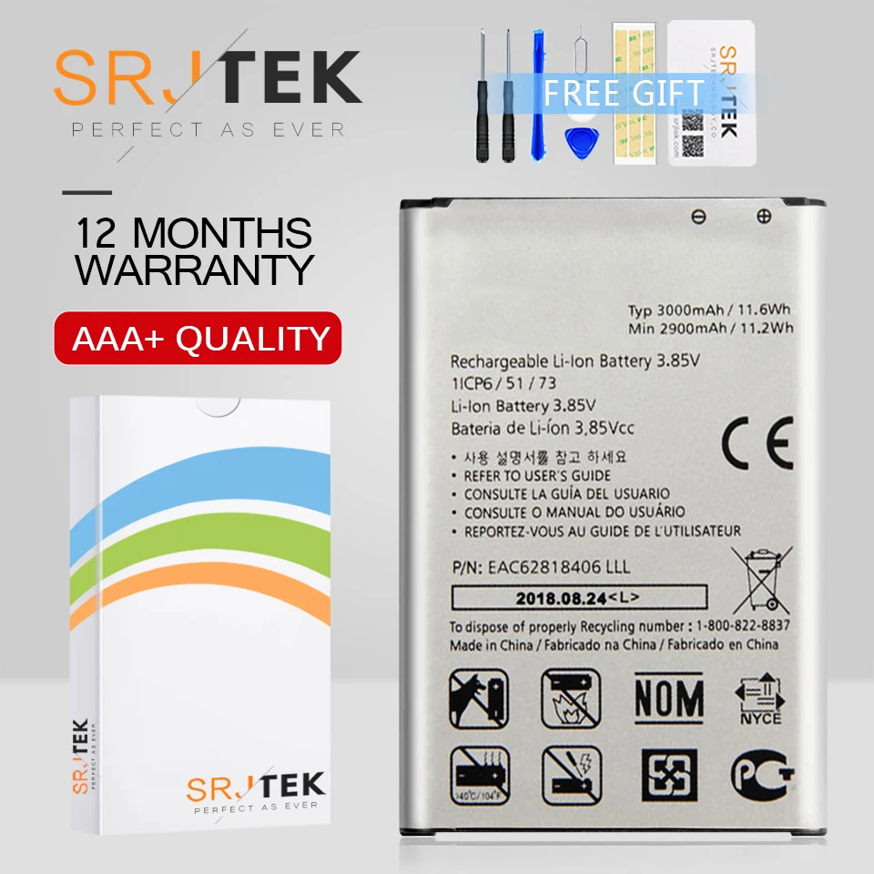 Srjtek для LG Google Nexus 4 Батарея инструменты BL T5 2100 mAh E960 Optimus G E970 F180 E975 E973|Аккумуляторы