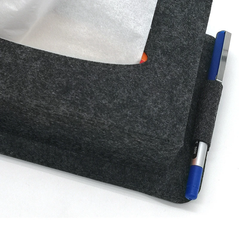 Car Styling Case Sun Visor Type Wool Felt Hanging Tissue Box Napkin Holder Pocket Organizer Pouch Card Storage | Автомобили и