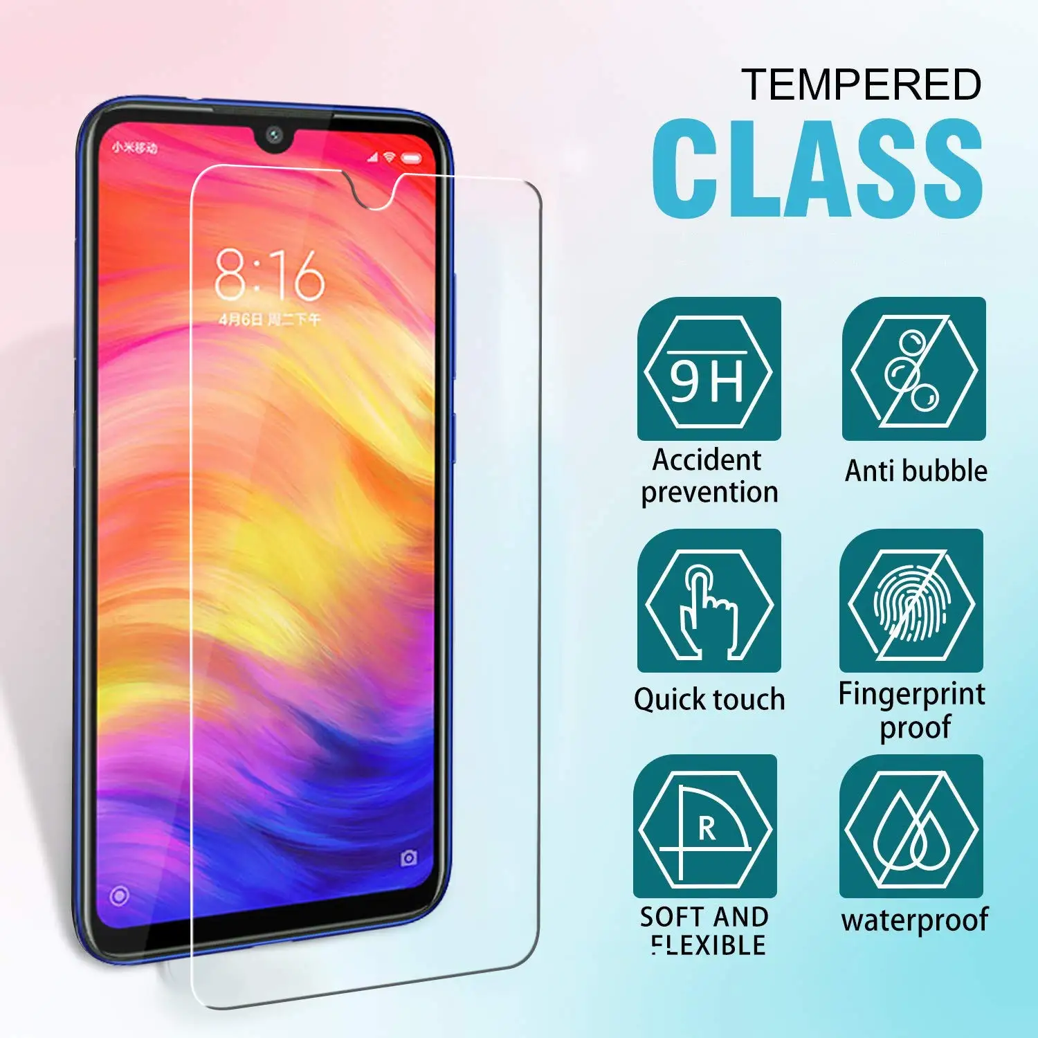 2 PCS Xiaomi Redmi 5 5A 4X Glass Screen Protector Protect Film For Mi 8 SE Lite Note 4 6 Pro Tempered | Мобильные телефоны и