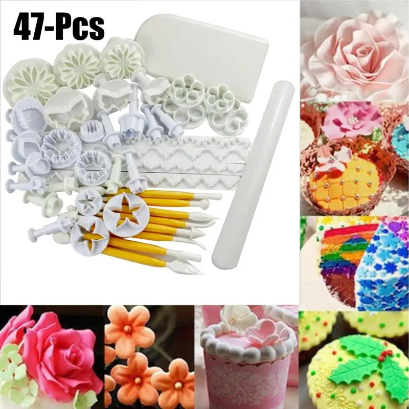 Резак для печенья инструмент украшения торта плунжера Fondant rolling pin DIY Sugarcraft cutter