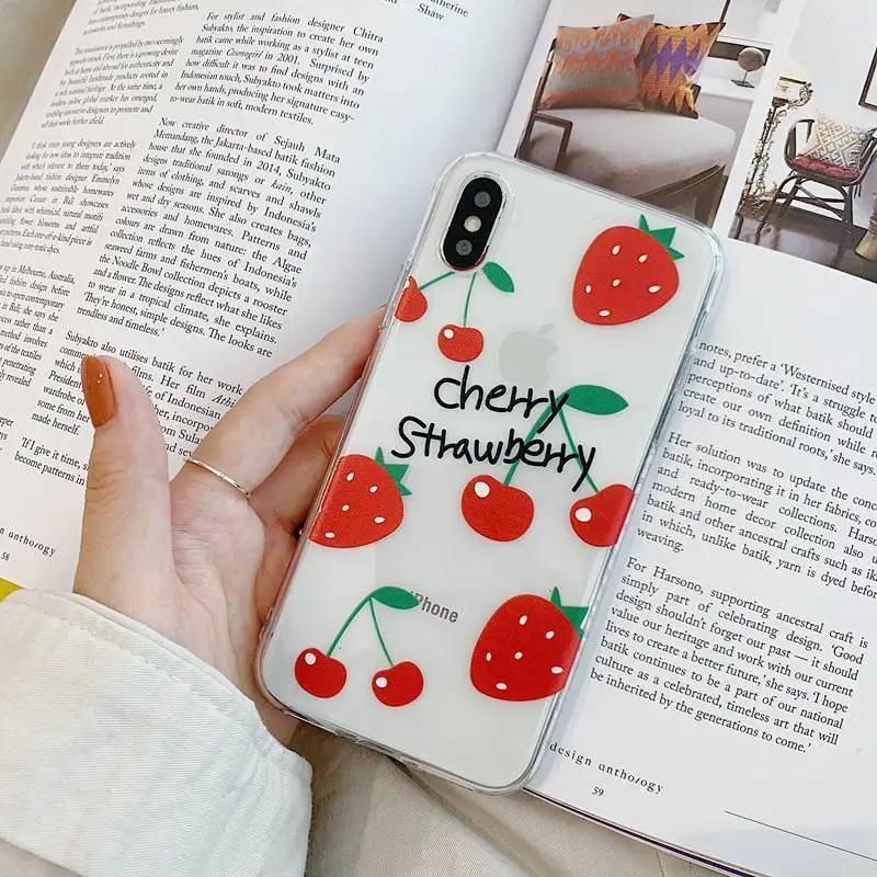 STROLLIFE прекрасные фрукты чехол для телефона IPhone XS Max XR клубника оранжевая крышка 6X7