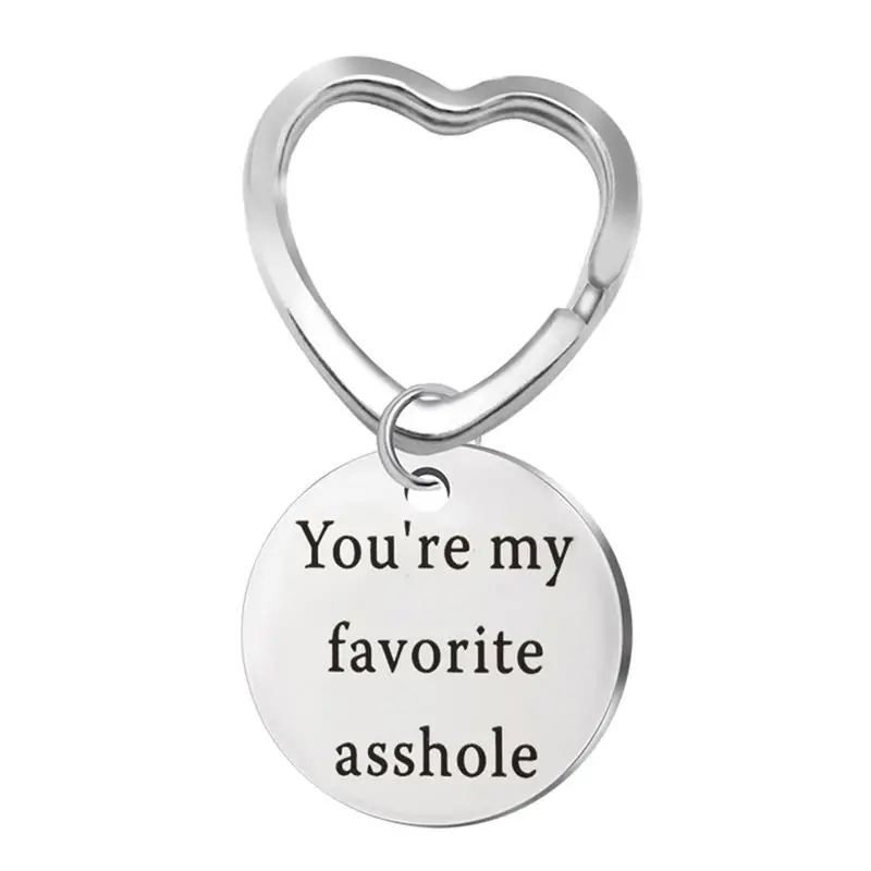 2Pcs/Pack Creative Couple Keychains Lettering Stainless Steel Heart Shape Key Rings Auto Car Keys Chain for Boyfriend Lovers | Автомобили