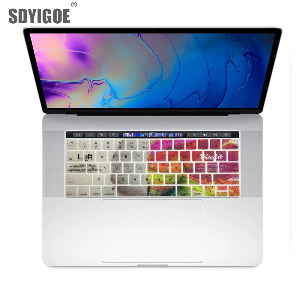 Новый силиконовый чехол для клавиатуры Create Brain защитная пленка Macbook pro13 15 дюймов с