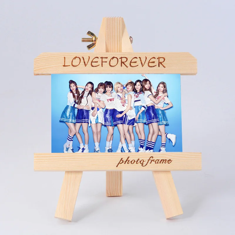 [MYKPOP] двойная деревянная рамка + фото KPOP Fans коллекция SA18090410|Игровые фигурки и