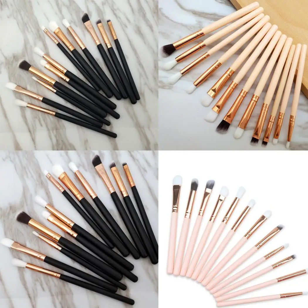 12 шт./компл. набор кистей для теней век портативный общий Домашний Деревянный