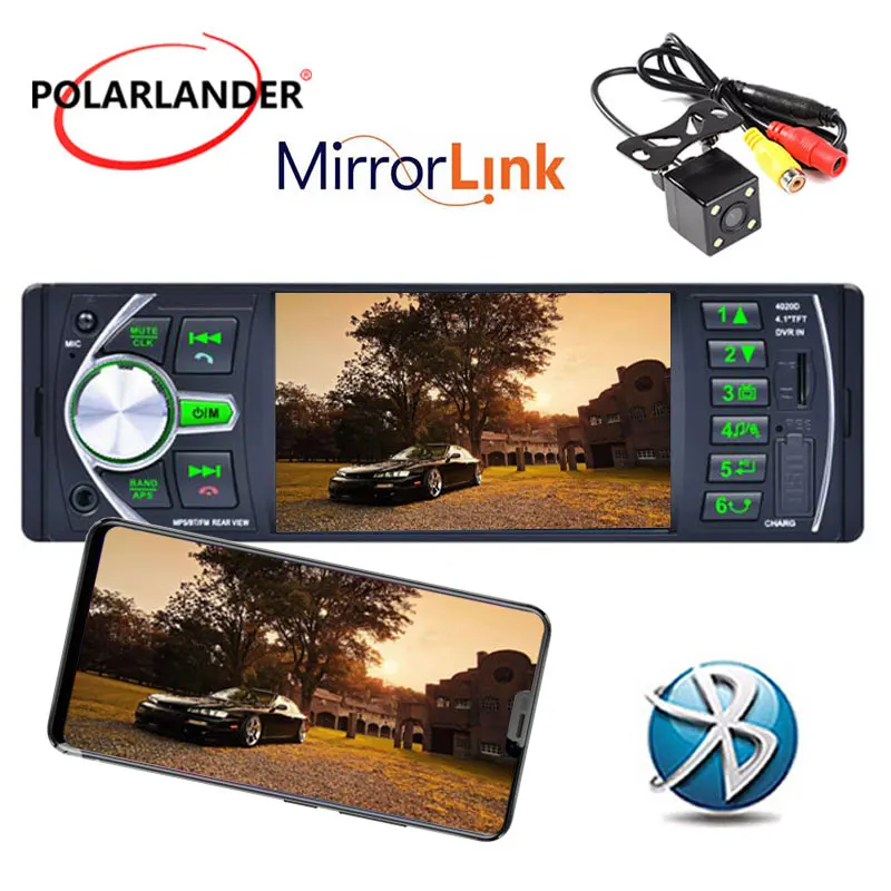 12V DVR/камера вход Зеркало Ссылка для Android телефона Automagnitol Bluetooth Радио стерео 4 1