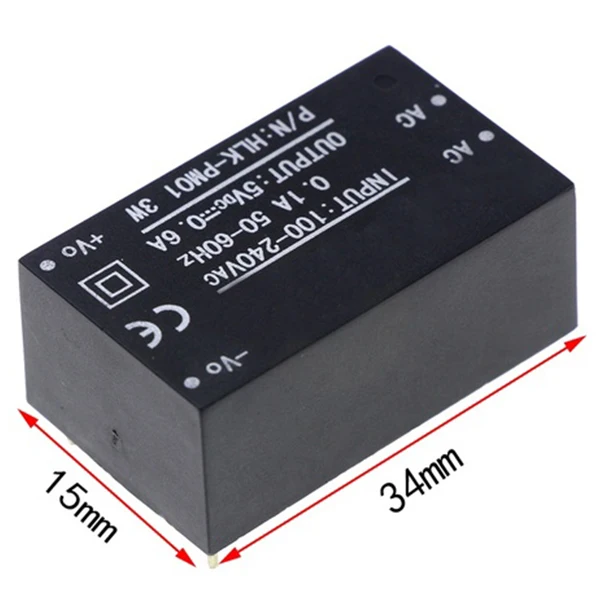 Новый 5 шт. понижающий модуль питания Hlk Pm01 Ac Dc 220 В до бытовой