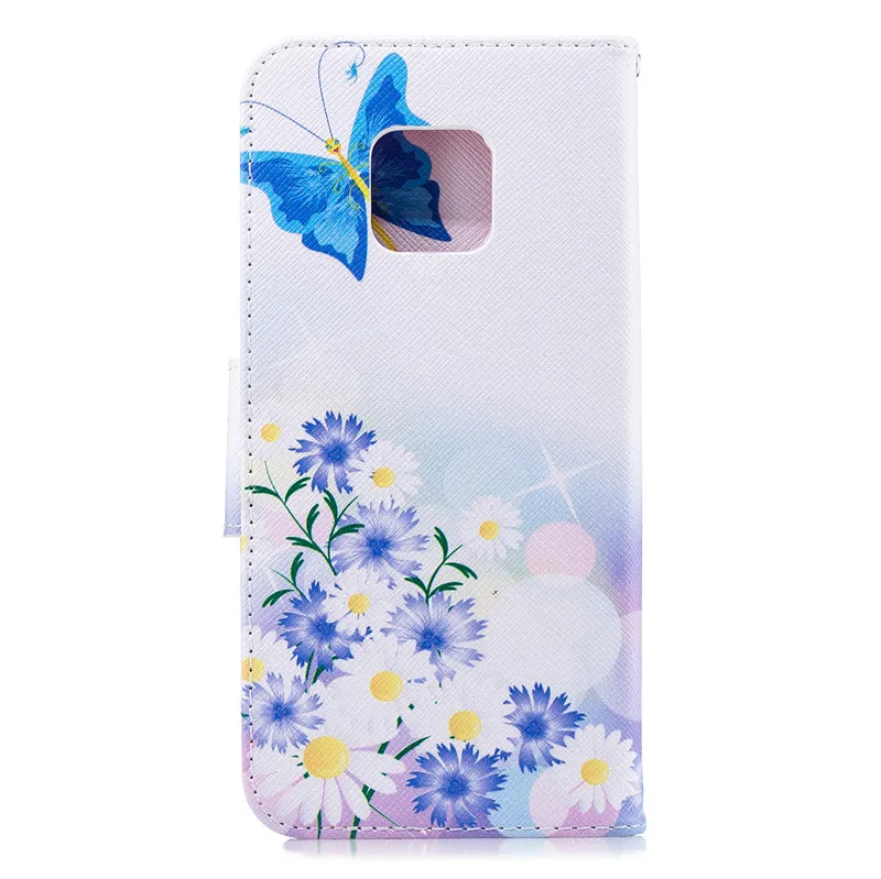 

Huawei Mate 20 Pro Leather Case Cartoon Flower Butterfly Panda deer Wallet Leather Stand Tpu Cover Case for Huawei Mate 20Pro