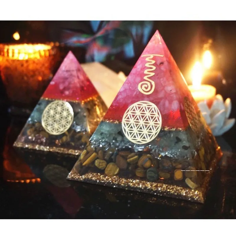 Оргонитовая аура, высокочастотная энергетическая пирамида, помогающая любовному бизнесу успокаивать душу, йогу, медитацию, украшение, пода... от AliExpress RU&CIS NEW