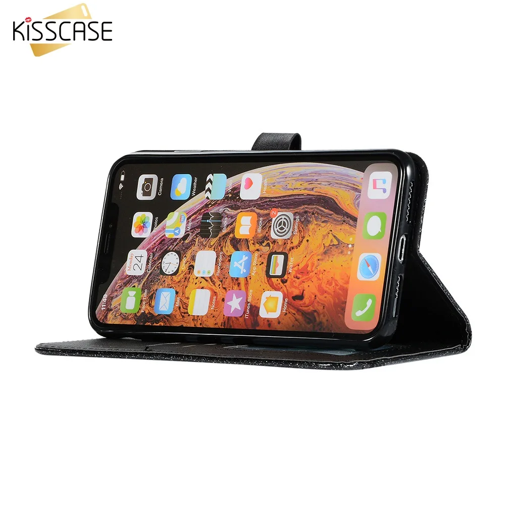 KISSCASE чехол с сердечками для iPhone 8 7X6 6 S Plus Алмазный телефона 5 5S SE 7 XS XR максимальный