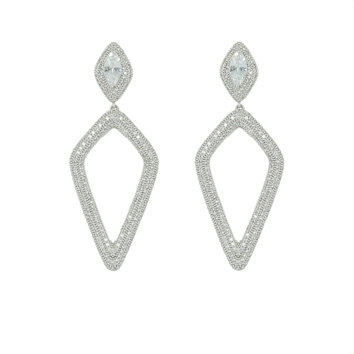 

Fashional Cubic Zirconia CZ Dangle Earrings for Women Prom Rhinestone Crystals Pierced Earring Jewelry Accessories CE10141