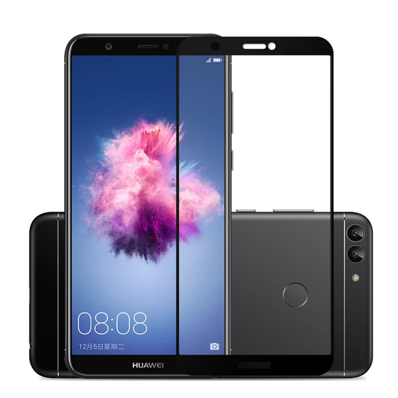 3D Черно-белое закаленное стекло для Huawei P Smart Dual SIM PSmart 9H полное покрытие защитная