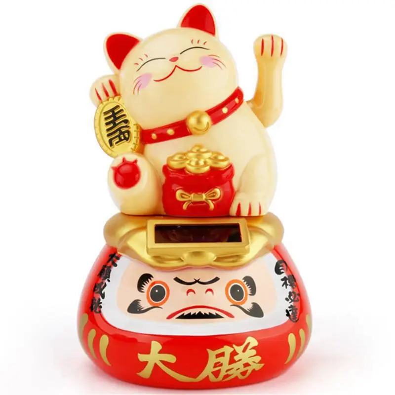 Maneki Neko на солнечной батарее очаровательное Счастливое Платье поманивающее котов