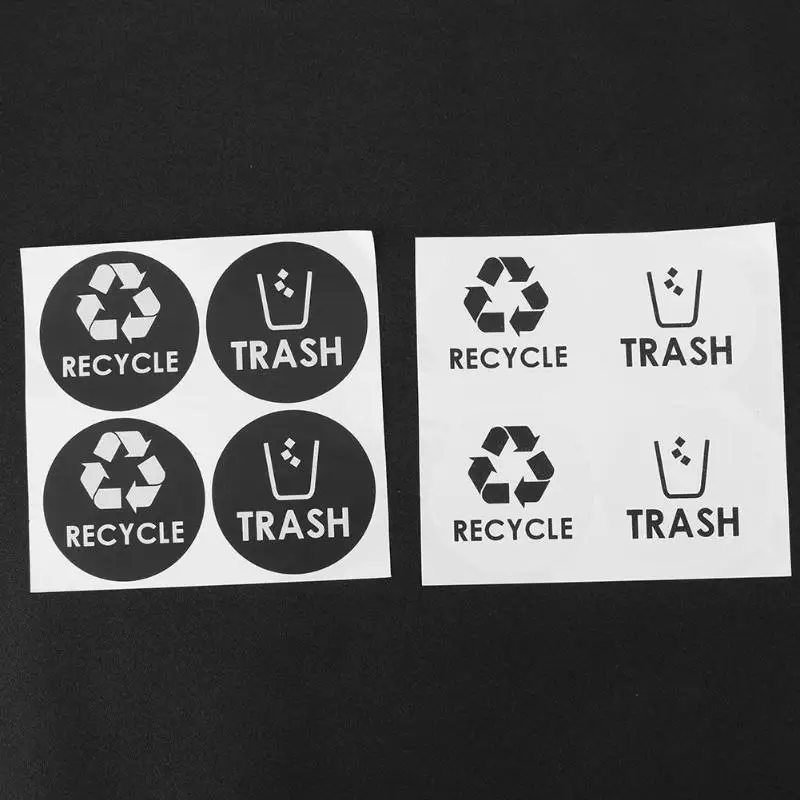 2 шт. общие отходы только печать корзины для мусора логотип наклейка переработка