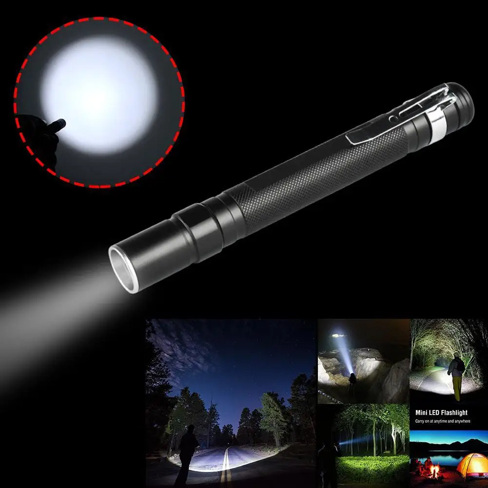 Penlight Torch Portable Clip Mini Pocket LED Flashlight Light Pen Lamp By AAA good quality | Лампы и освещение
