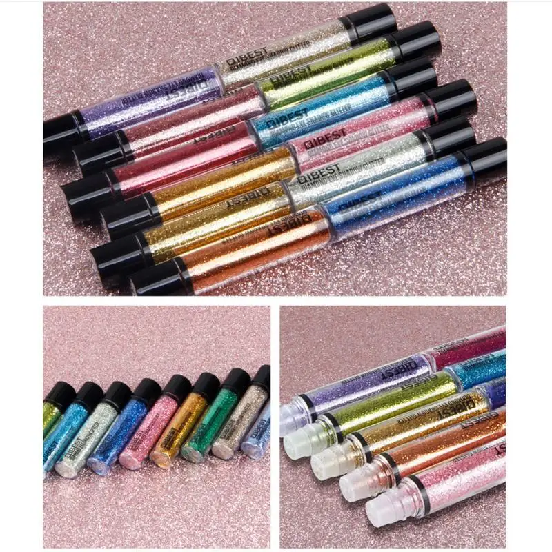 Жидкие блестящие тени для век Карандаш мерцающие водостойкие стойкие макияж