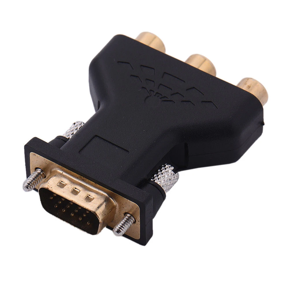 RCA VGA Соединительный конвертер 3 коаксиальный rgb разъем видео Женский HD 15 Pin Стиль