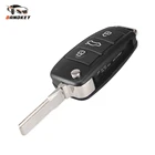 Сменный 3-кнопочный откидной автомобильный ключ Dandkey с дистанционным управлением, складной чехол для ключа, чехол для ключа для Audi A2 A3 A4 A6 A6L A8 S5 Q7 TT