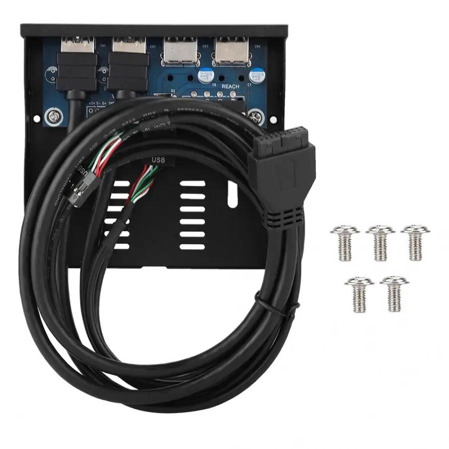 3 5 дюймовый 19PIN/9 контактный Высокоскоростной USB 0 + 2 4 портовый дисковод передняя