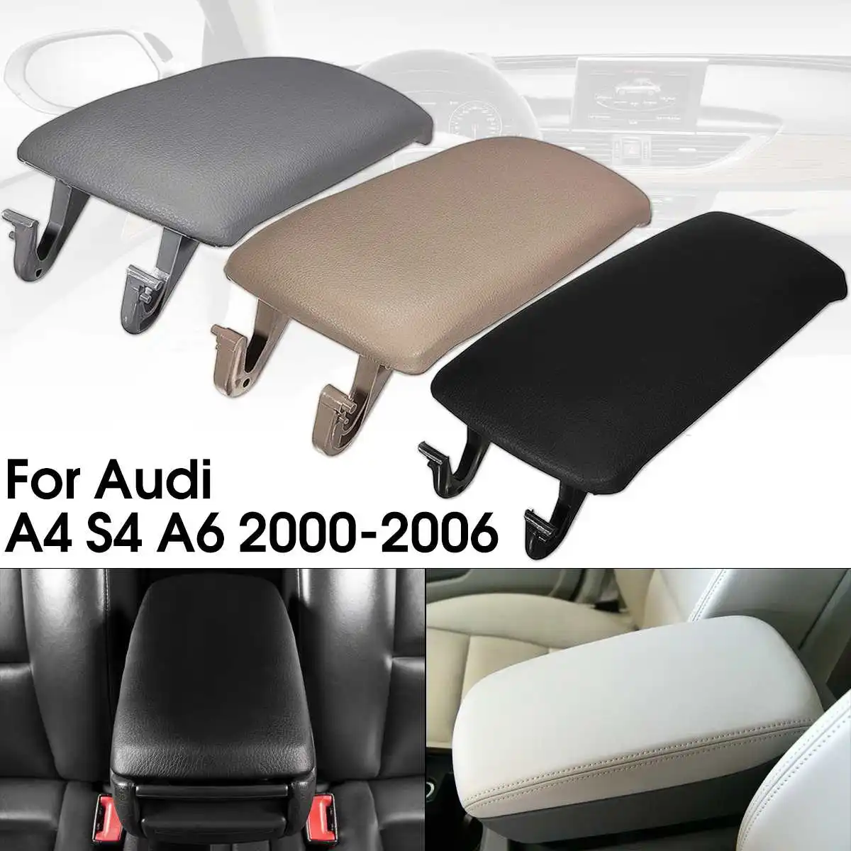 Авто кожаный подлокотник центральной консоли для AUDI 2000 2001 2002 2003 2004 2005 2006 A4 S4 A6 Allroad