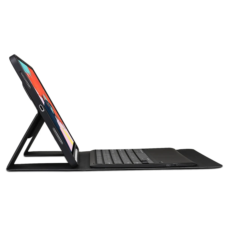 Для iPad Pro 12 9 дюйма 3-го поколения Bluetooth клавиатура чехол подставка (черный) |
