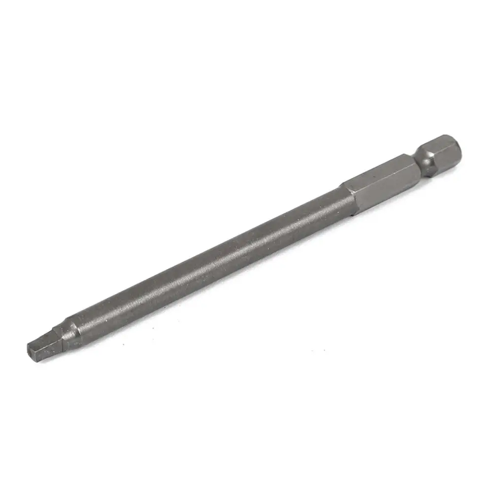 

HHO-1/4 inch Hex Shank 6mm Dia Shaft 100mm Long Square Screwdriver Bit Gray