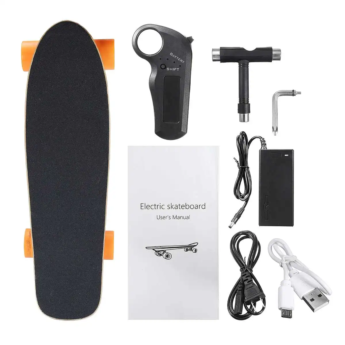 Electric Skateboard Four-wheel Longboard Skate Board Maple Deck Wireless Remote Controll Wheels For Adult Children | Спорт и
