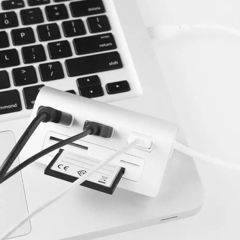 Acasis HS0023 3 порты и разъёмы USB 0 концентратор переходник разветвитель CF TF Card Reader для