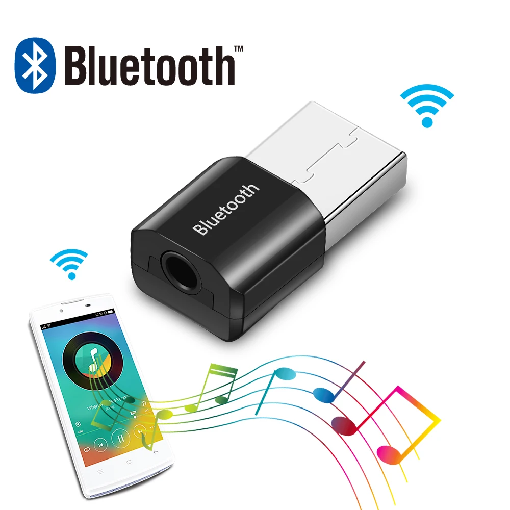 FORNORM портативный мини Bluetooth аудио ресивер стерео 3 5 мм Музыкальный адаптер USB