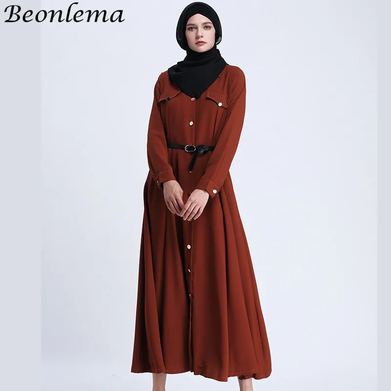 Beonlema абайя черная женская мусульманская мантия Mujer Дубай турецкий Caftan солидный
