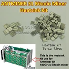 Биткоин Майнер Antminer ASIC BTC 180GHs Rig DIY алюминиевый радиатор охлаждающий набор (72 шт)