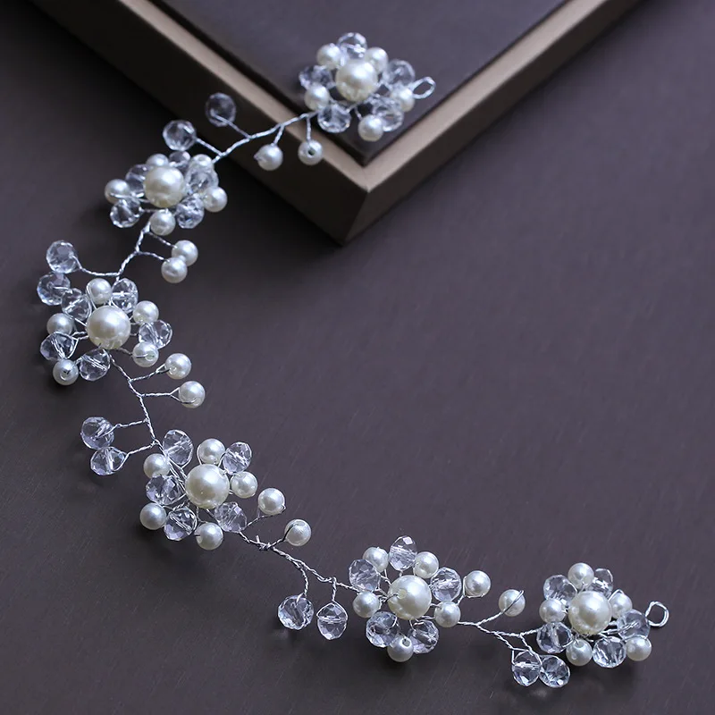Handmade Simulated Pearl Headband Hair Accessories Fashion Women Headdress Wedding Party Headwear Ornament Girls Headpiece Gifts | Украшения