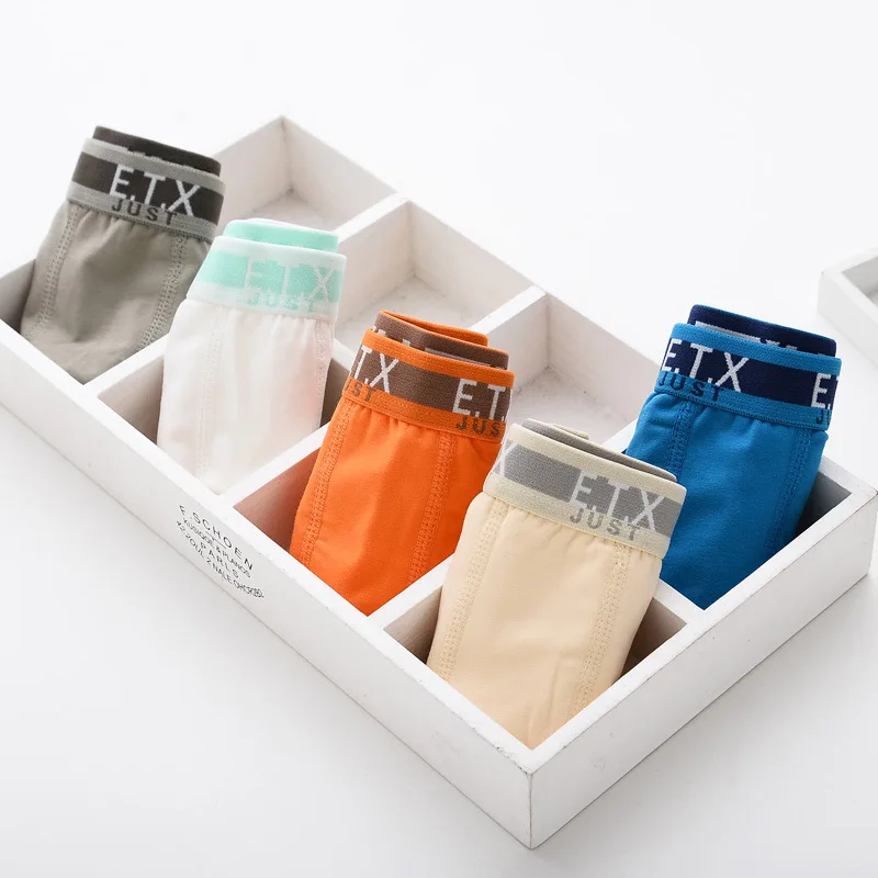 5 шт./партия детские трусы штаны из чистого хлопка платье с пятью полосками прямые
