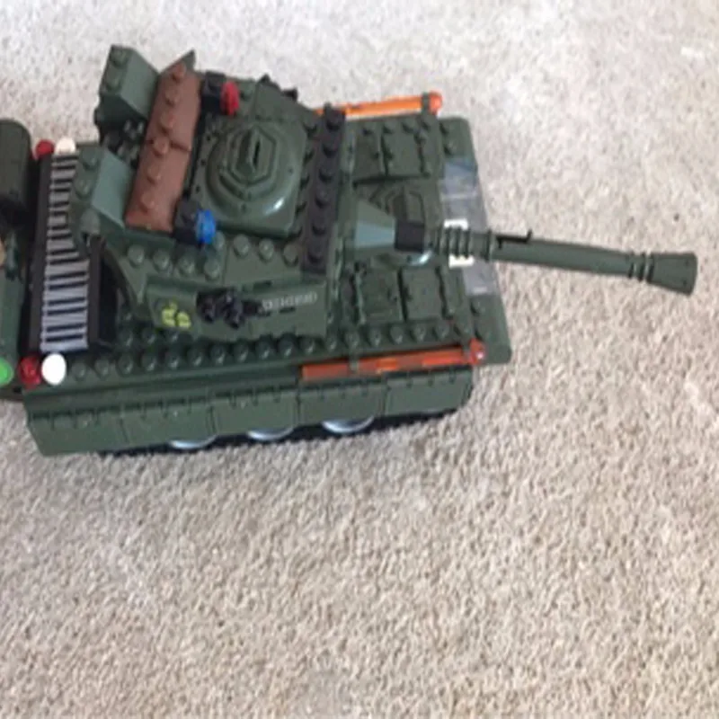 466pcs Building Block Small Grain Boy Assembling Model 6-10 Year Children Alpinia Toys Plastic Military Series Tank 823 | Игрушки и