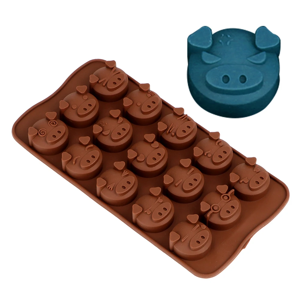 Мыло Конфеты Fondant Mold забавные в форме свиньи 3D силиконовая форма для шоколада