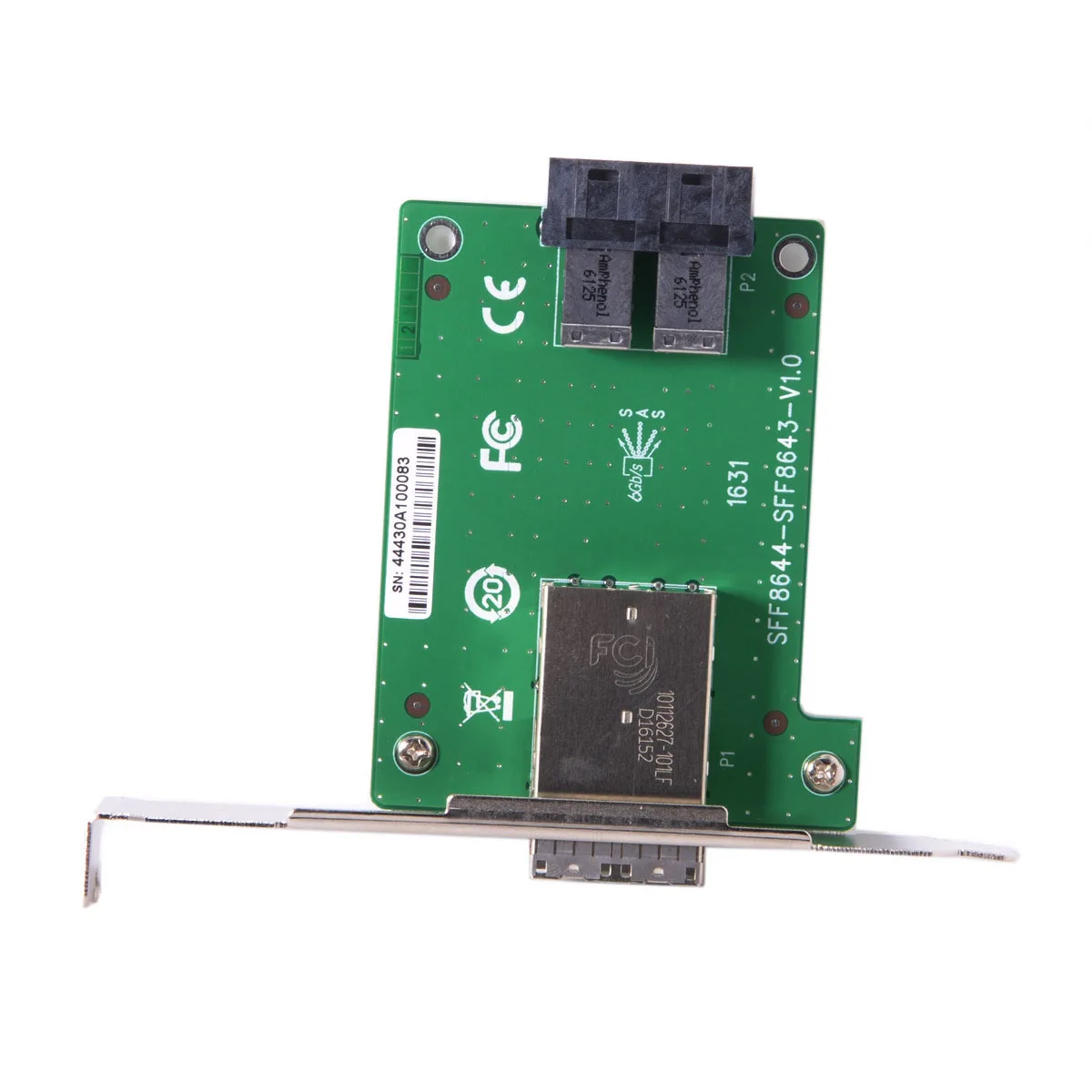 

CY Chenyang Internal SAS HD SFF-8643 PCBA Female to Dual Ports Mini SAS HD SFF-8644 Adapter With Low Profile Bracket