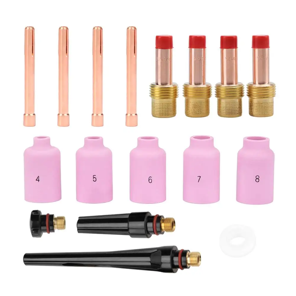 17pcs/set WP 17 18 26 Series TIG Welding Torch Consumables Accessories Torches New | Инструменты