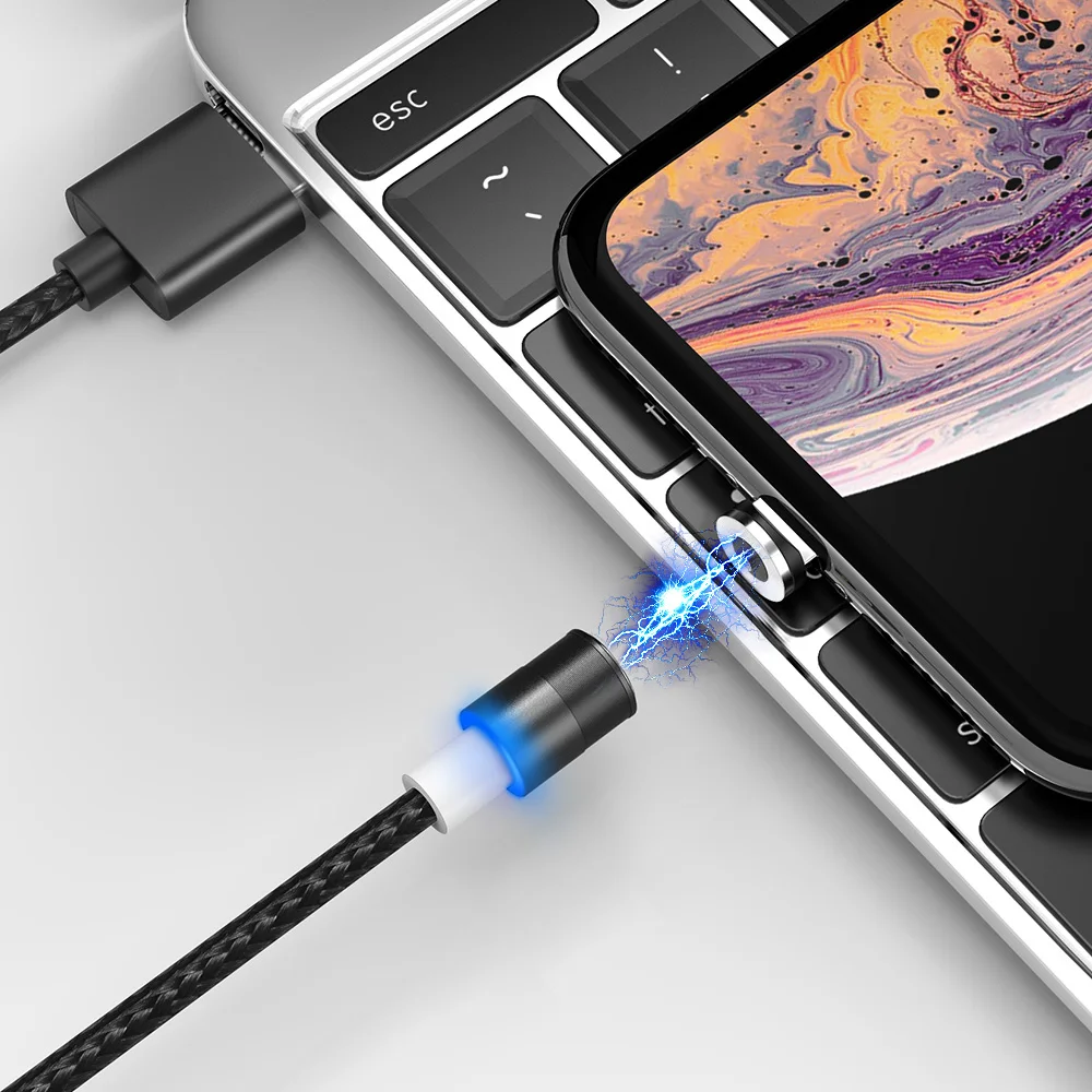 Магнитный Micro USB кабель KISSCASE для iPhone Samsung Type C зарядный адаптер мобильного