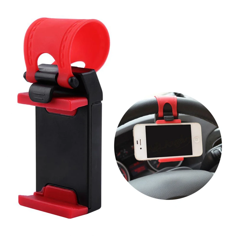 Universal Car Steering Wheel Clip Mount Holder for iPhone 8 7 7Plus 6 6s Samsung Xiaomi  Mobile Phone GPS Car Accessories