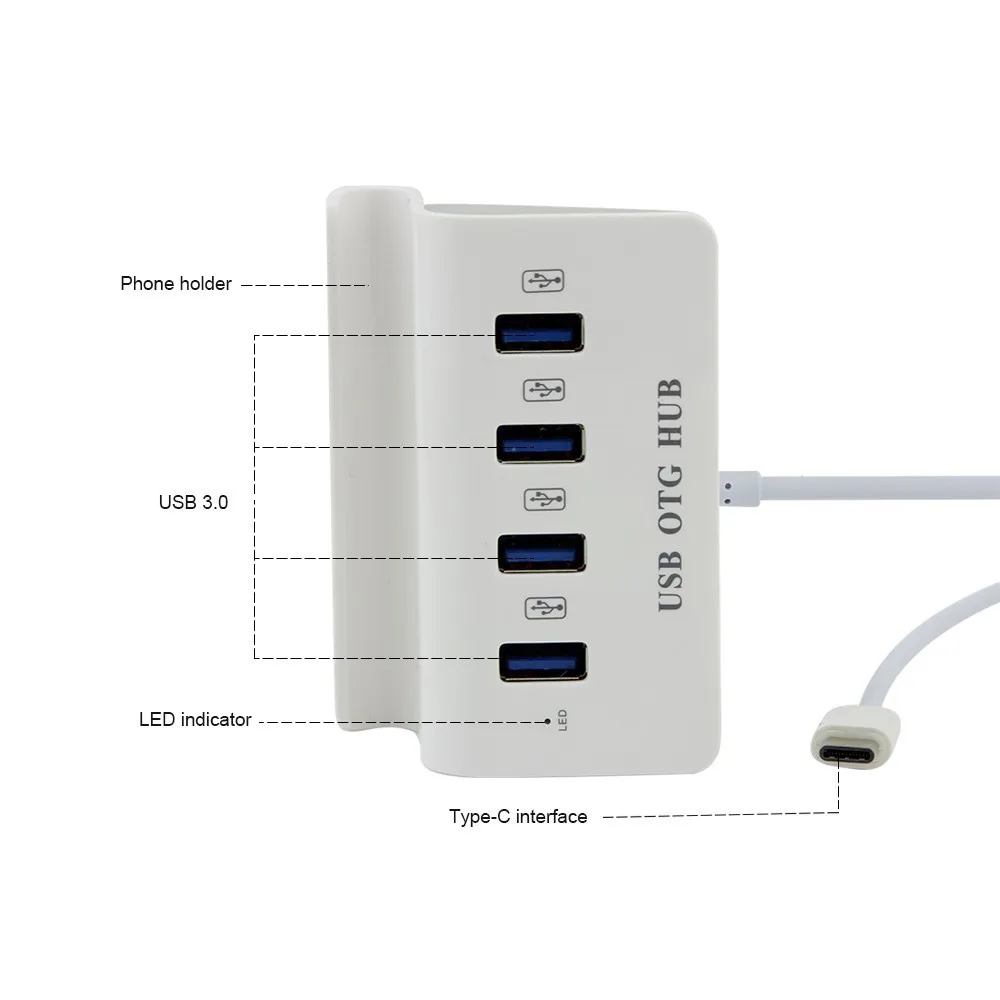 CHYI нескольких usb 3 0 hub 4 адаптера порта сплиттер интерфейс питания постоянного