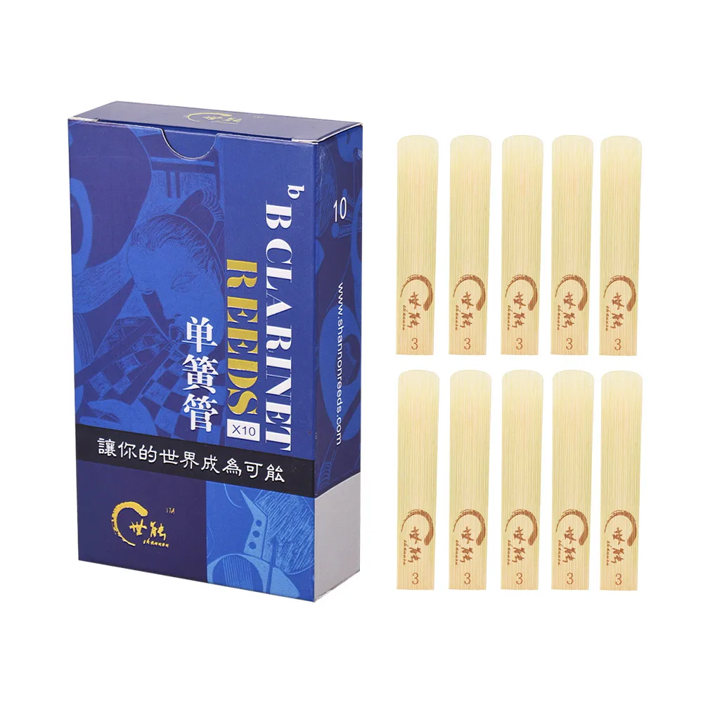 

10pcs/ Box Classic Bb Clarinet Reeds Strength 2.0/ 2.5/ 3.0 Clarinet Reeds Woodwind Instrument Parts