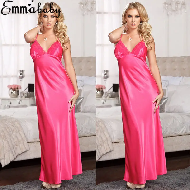 Сексуальное женское платье пуш ап без рукавов Женская ночная рубашка атласные